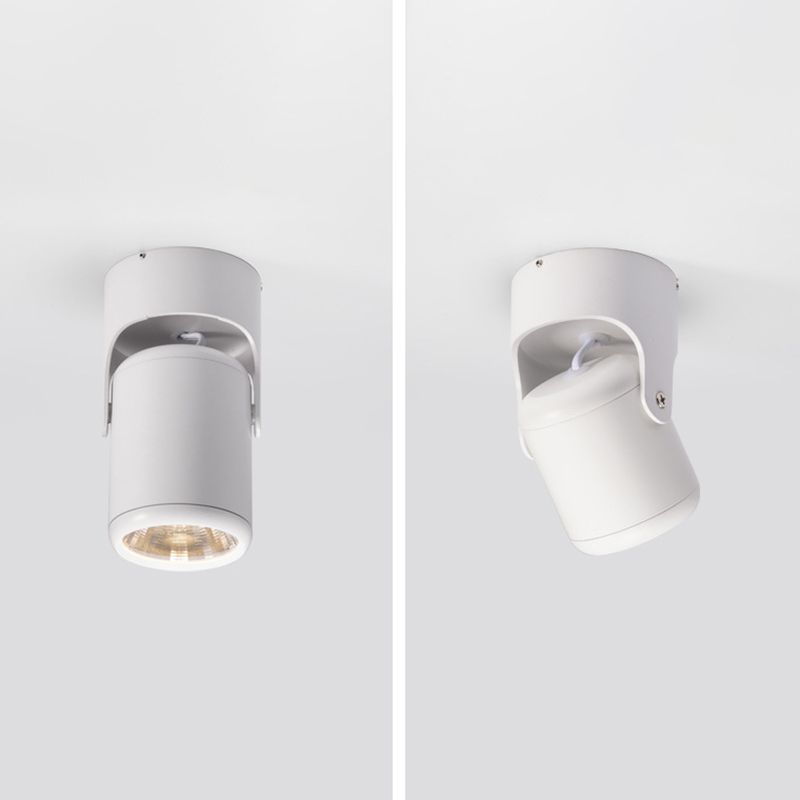 Lampe de plafond LED de simplicité moderne, cylindrique en aluminium pour vestiaire