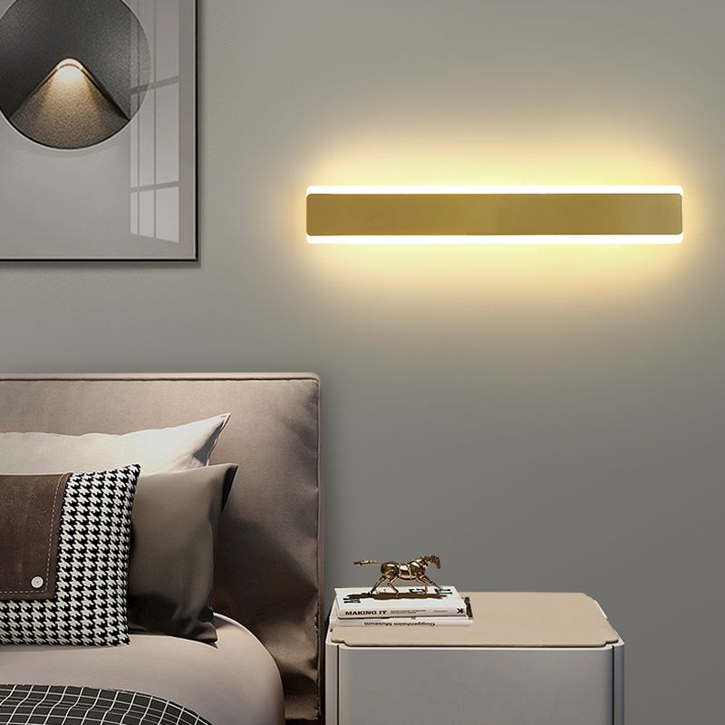 Metall Lineare Wandleuchter zeitgenössischer Stil 1 Lichtwandleuchte für Wohnzimmer