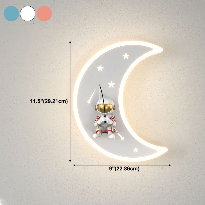 Moon Shape Wall Light Fixture Minimalist LED Wall Mounted Light Fixture