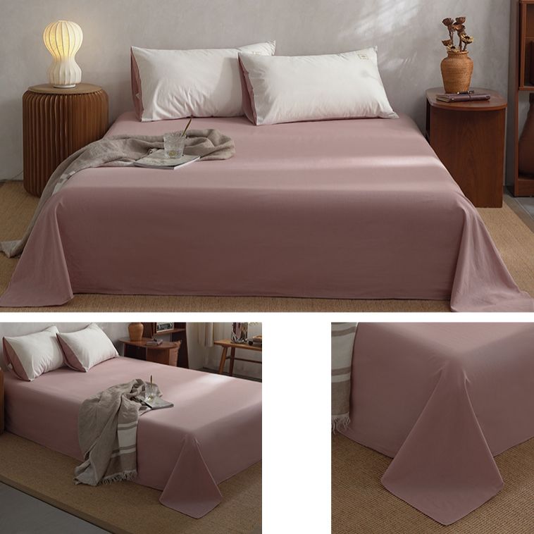 Whole Colored Bed Sheet Cotton Non-Pilling Fade Resistant Sheet Set