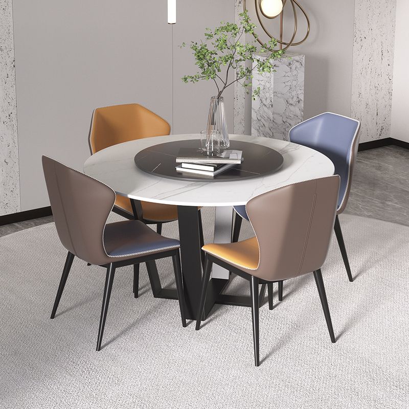 Modern 1/2/5/7 Pieces Dining Set Round Stone Dining Table for Dining Room