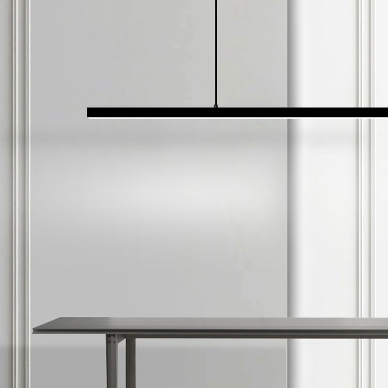 Lampe de cuivre noire Copper Lamp Pendre de restaurant linéaire moderne avec une teinte acrylique