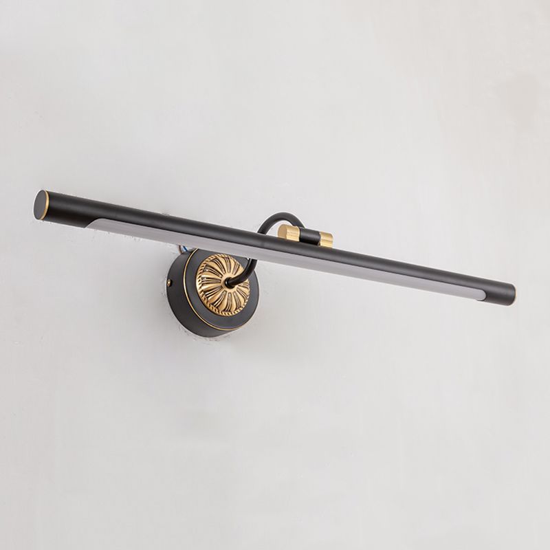 Metal Linear Shade Wall Sconce Modern Style 1-Light Mirror Wall Mount Light