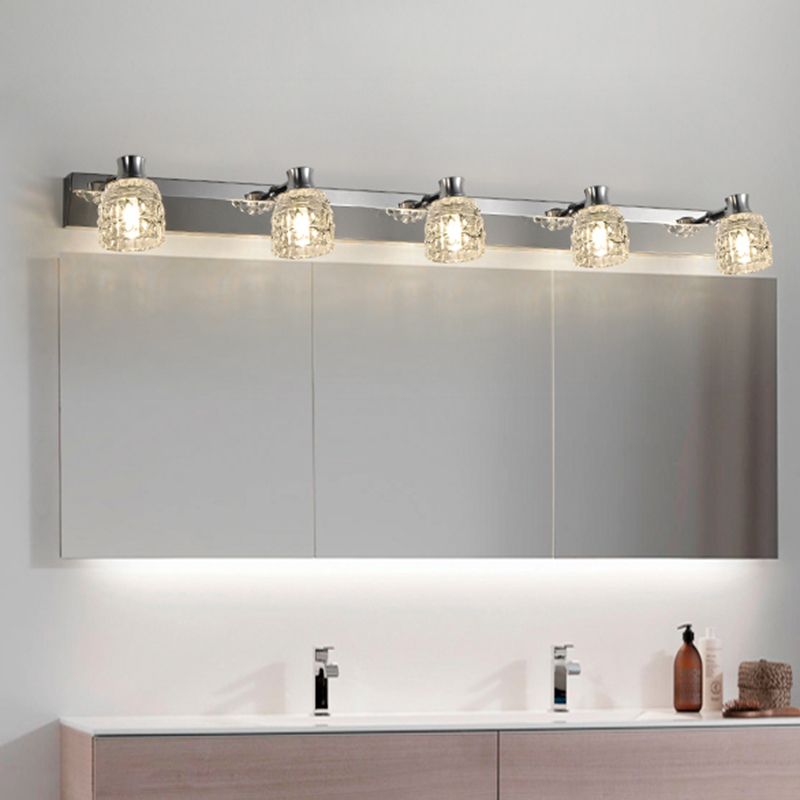 Geometric Vanity Lighting Modern Style Crystal Multi Lights Vanity Lighting