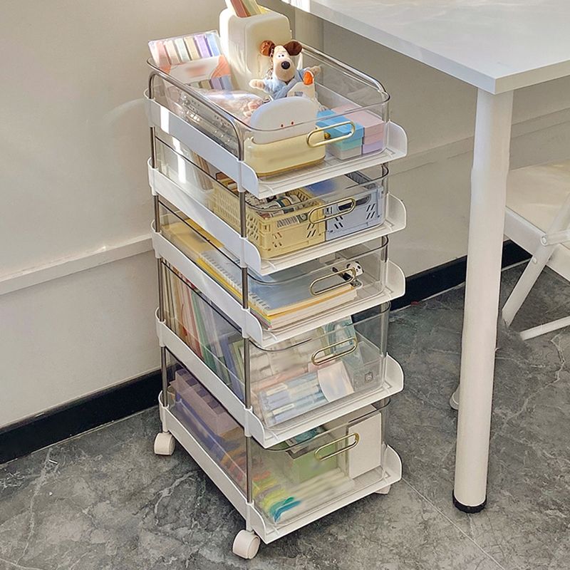 Modern Open Back Standard Bookshelf Plastic Bookcase for Study Room