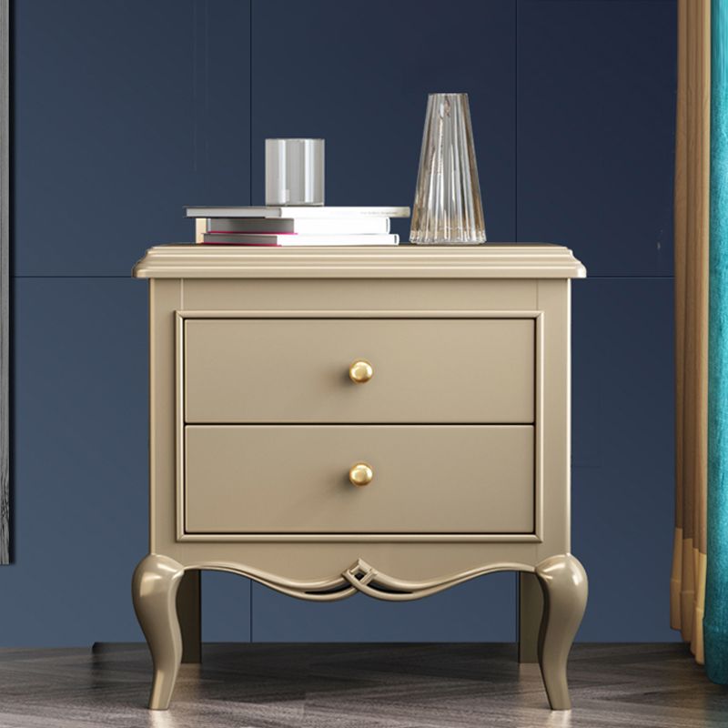 Traditional Oak Night Table Drawer Storage Nightstand for Bedroom