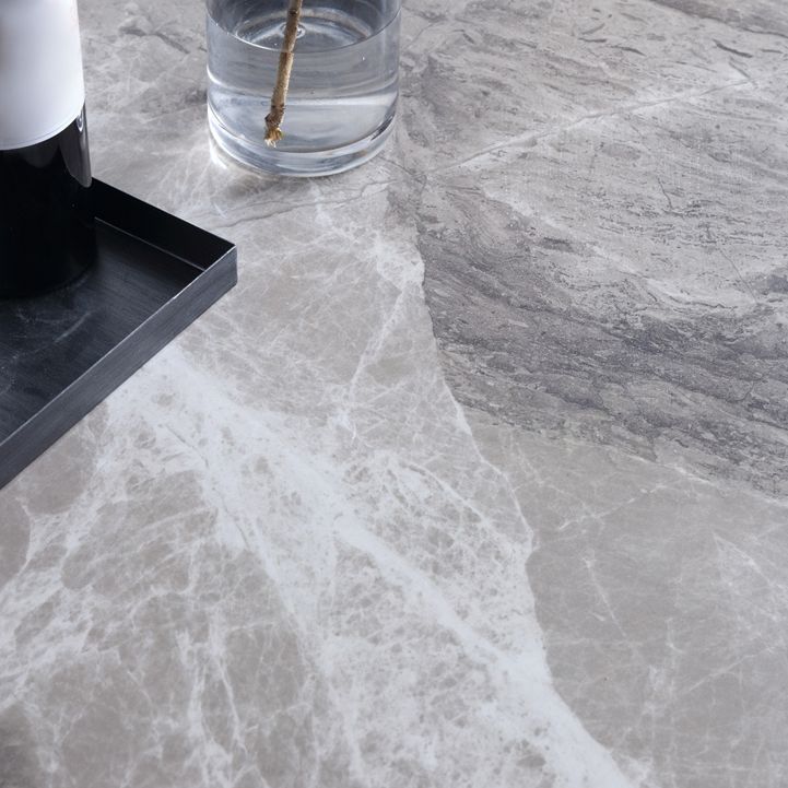 Sintered Stone Dining Table Luxury Style Pedestal Table for Dining Room