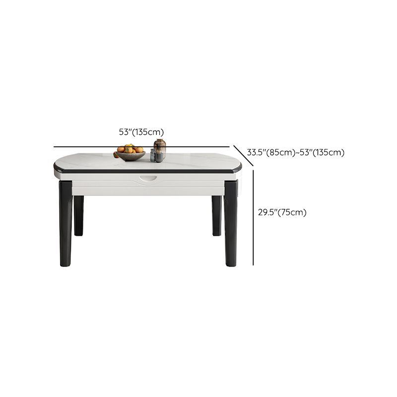 Modern Style Furniture 1/7/ Pcs Round Stone Dinette Table with Armless Chair