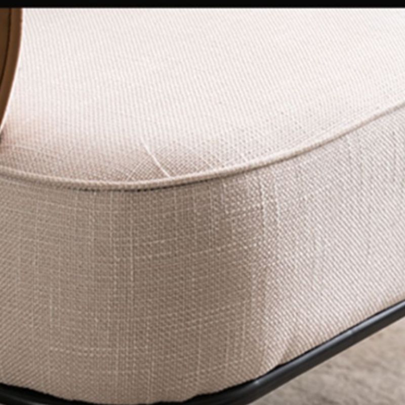 Modern Armchair Solid Color Pillow Back Basic Four Legs Chair