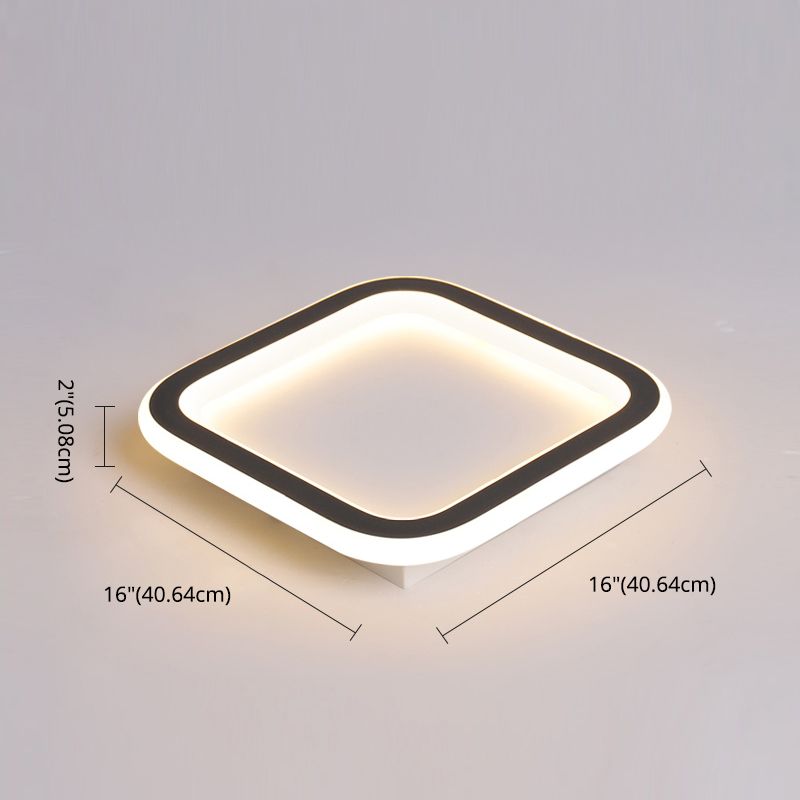 Geometric LED Close to Ceiling Fixtures with Acrylic Shade for Bedroom
