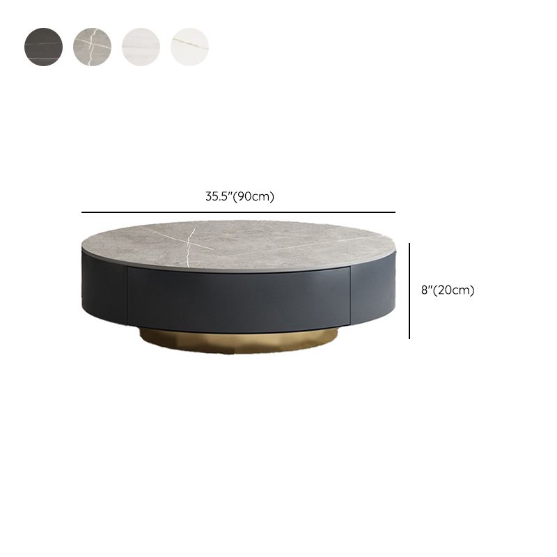 Pedestal and Frame Coffee Table Slate Bunching Tables with Drawers