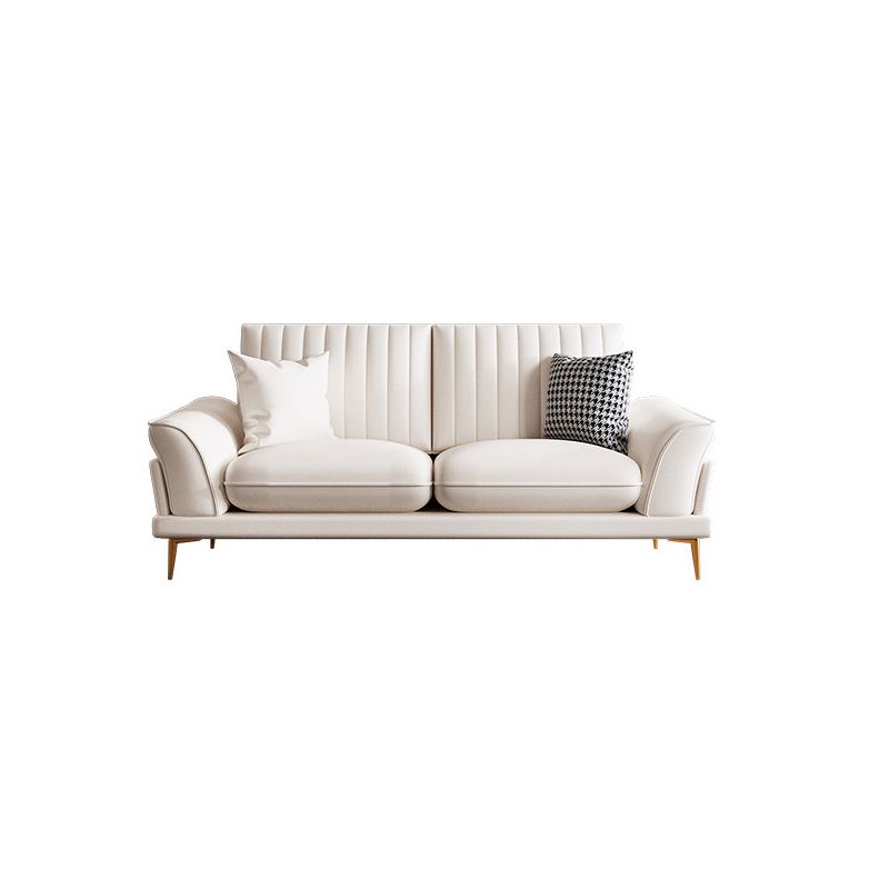 Faux Leather Sofa 35.43" D x 36.22" H Flared Arm Sofa for Living Room