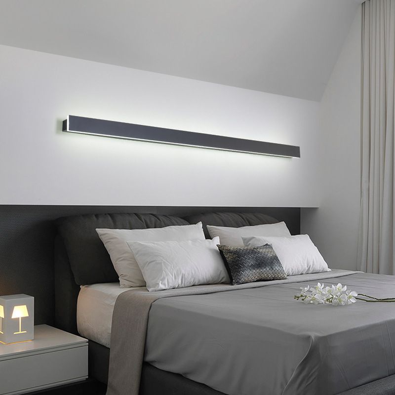 Black Contemporary Bathroom Vanity Light 1 Light LED Bath Bar