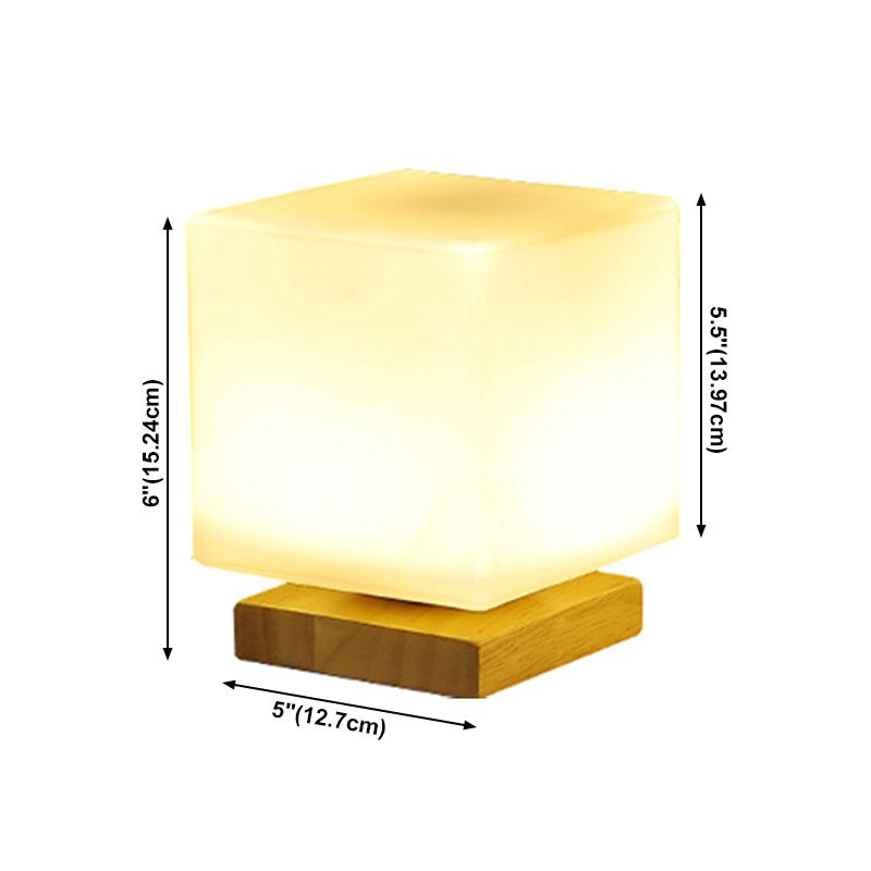 Nordic Style Geometrical Table Lamp Modern Glass Desk Lamp for Study Bedroom