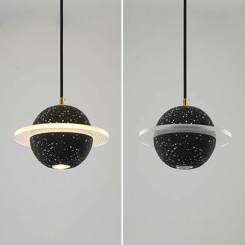 Modern Style Spherical Shape Hanging Light Stone Hanging Lamp for Bedroom