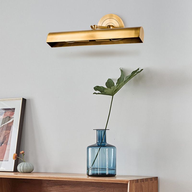 Brass Finish 2-Light Modernism Bathroom Vanity Light LED Bath Bar