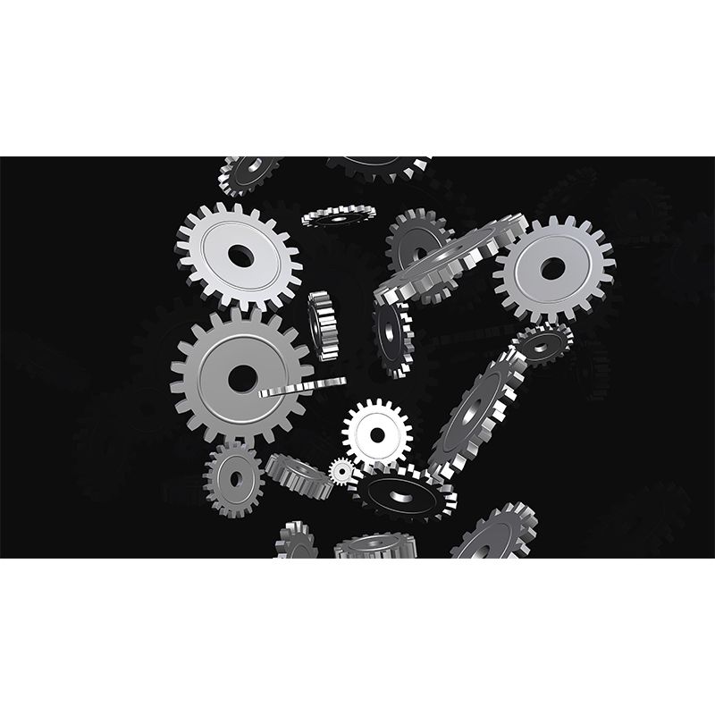 Industrial Metal Gears Mural Wallpaper for Sitting Room, Personalized Size Available