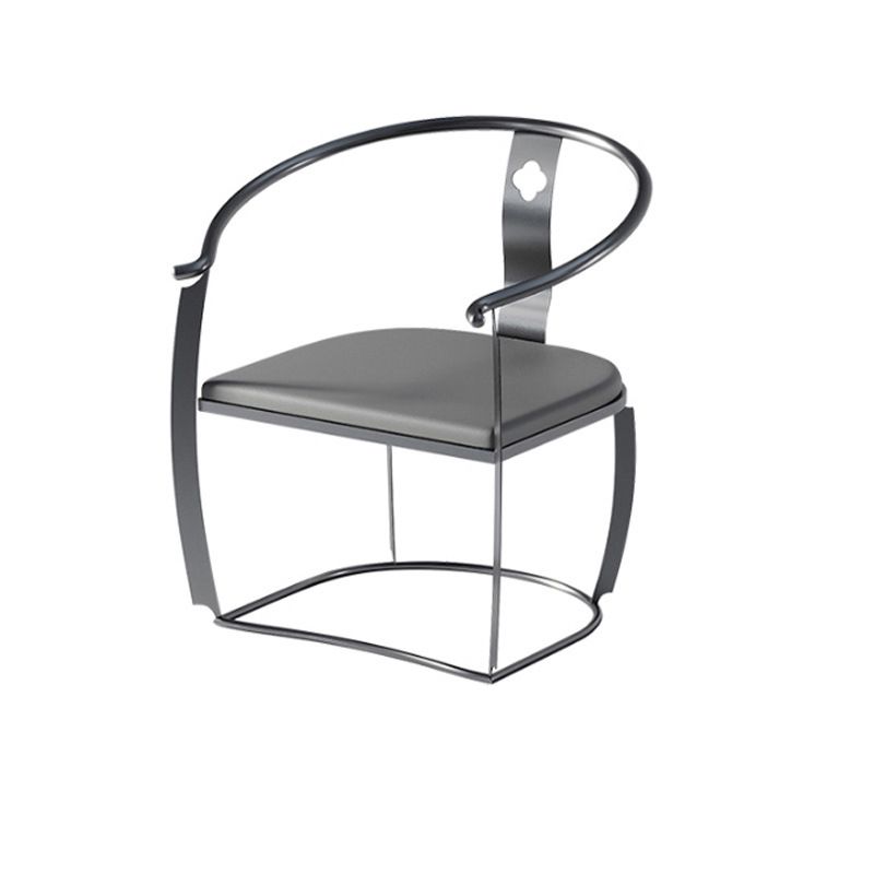 Glam Style Single Sofa Chair Black/Gold Color Arm Chair for Living Room