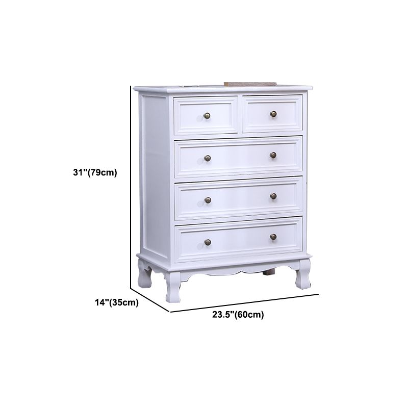 14" D Solid Wood Storage Chest Traditional Vertical Lingerie Chest with Drawers