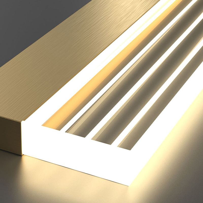 Linear Hanging Lamp Modern Mental 1 Light Hanging Light for Dining Room