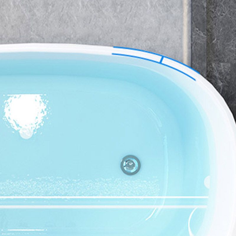 Modern Corner White Acrylic Bathtub Back to Wall with Drain Bath Tub