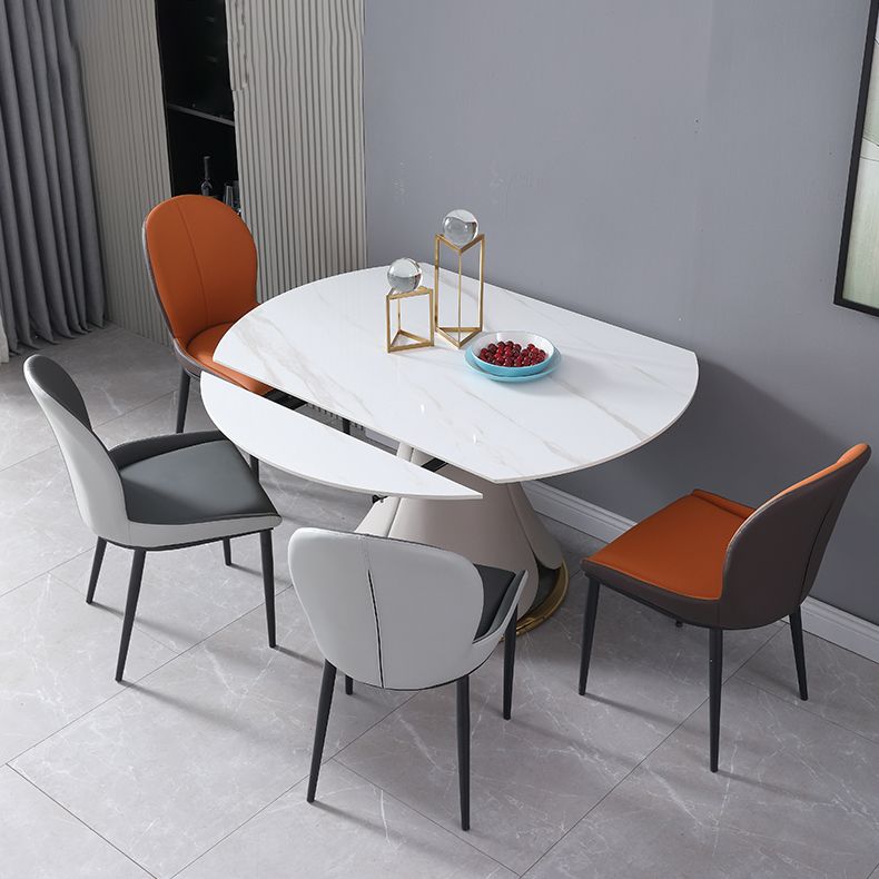 Extendable Modern Kitchen Dining Furniture Set with Sintered Stone Table Dining Room Table Set