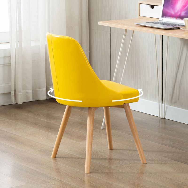 Fabric Dining Side Chair Glam Style Indoor Parsons Armless Chair of 17'' Wide