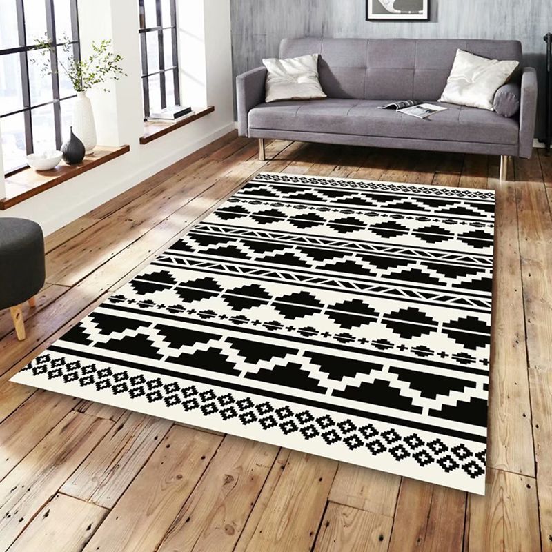 Feste Farbe Home Dekoration Teppich Bohemian Chevron Fläche Teppich Polyester mit rutschfestem Hintertenteppich