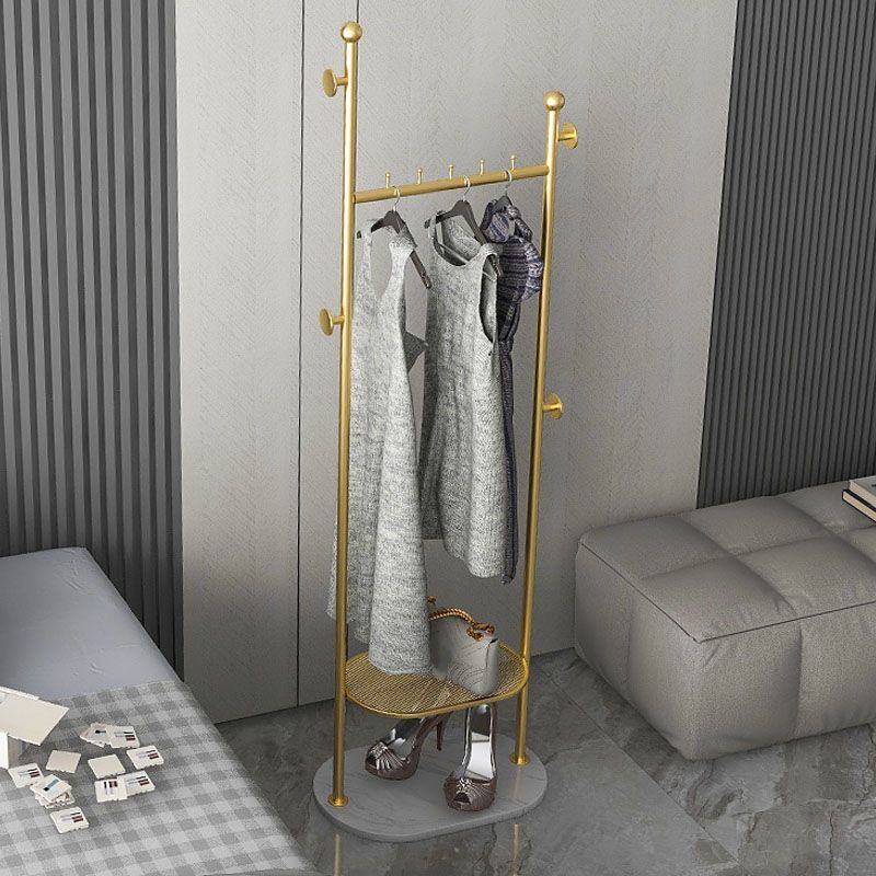 Contemporary Hall Stand Metal Hooks Included No Distressing Free Standing Coat Rack
