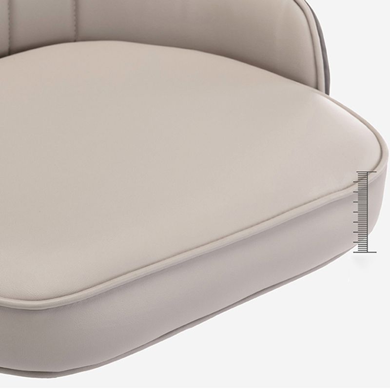 Modern Armless Backrest Counter Stool Iron Bedroom Bar Stool with Cushion and Pedal