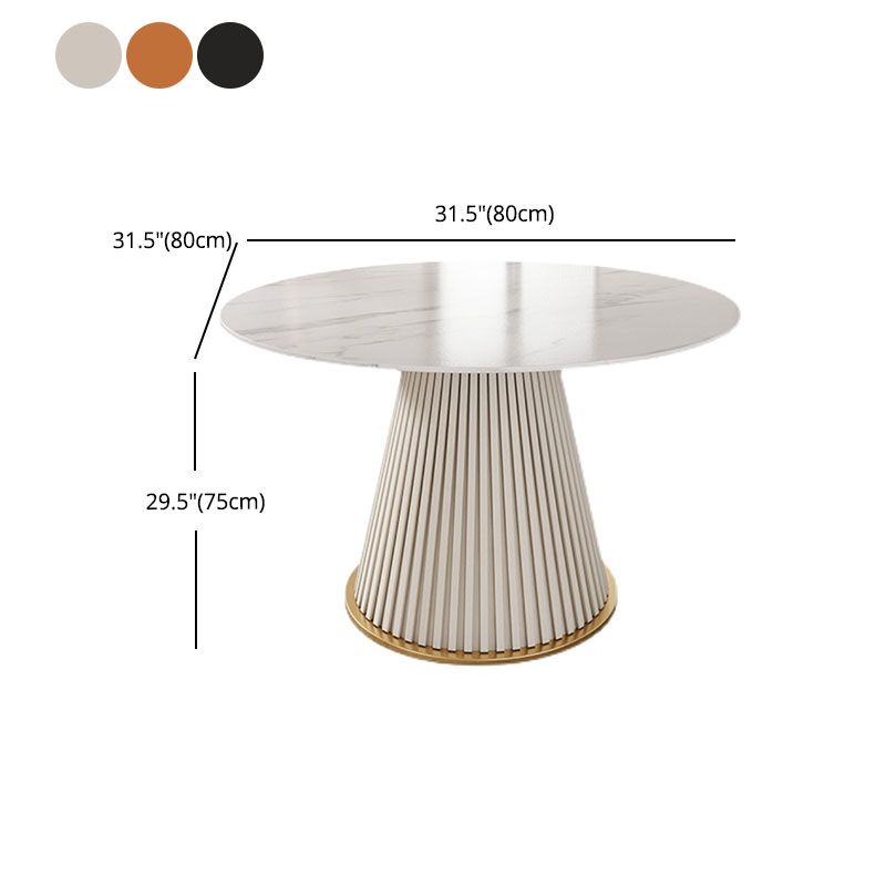 Glam 1/5 Pieces Dining Set Round Stone Dining Table for Kitchen Dining Room
