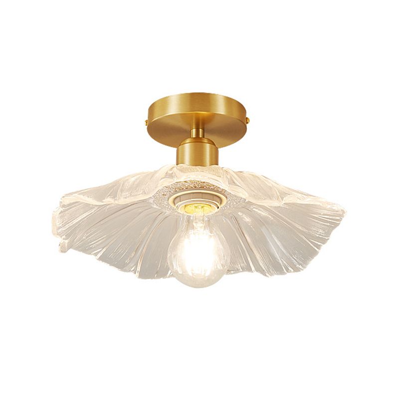Modern Ceiling Lamp Glass Flush Mount Light Fixture for Bedroom Corridor