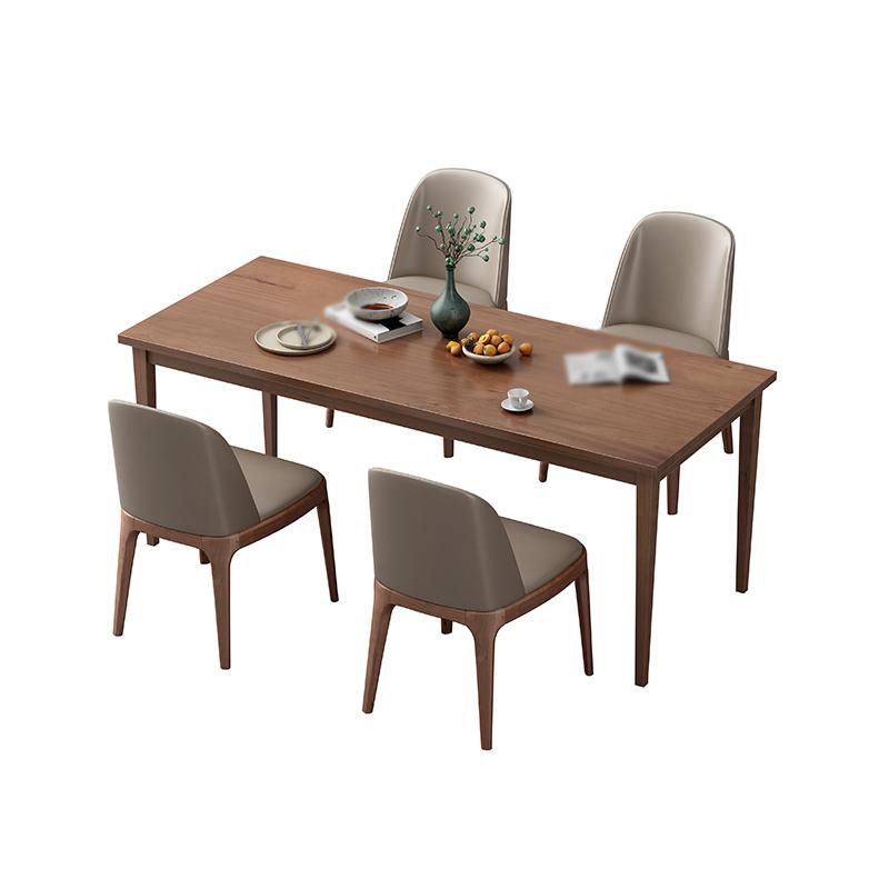Modern 1/2/4/5 Pieces Rectangle Dining Set Solid Wood Kitchen Table with Chairs