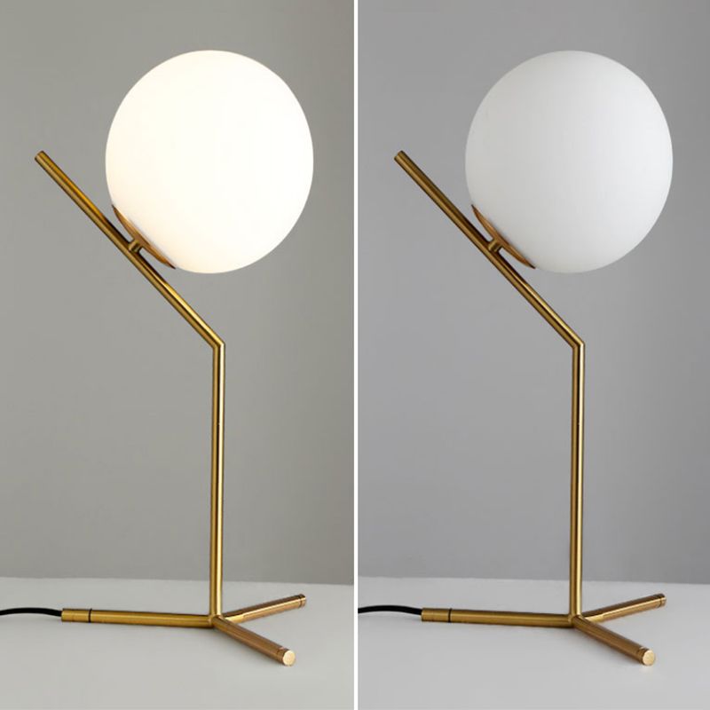 Hedendaagse stijl bolvormige tafel lichtglas slaapkamer nachttafellamp