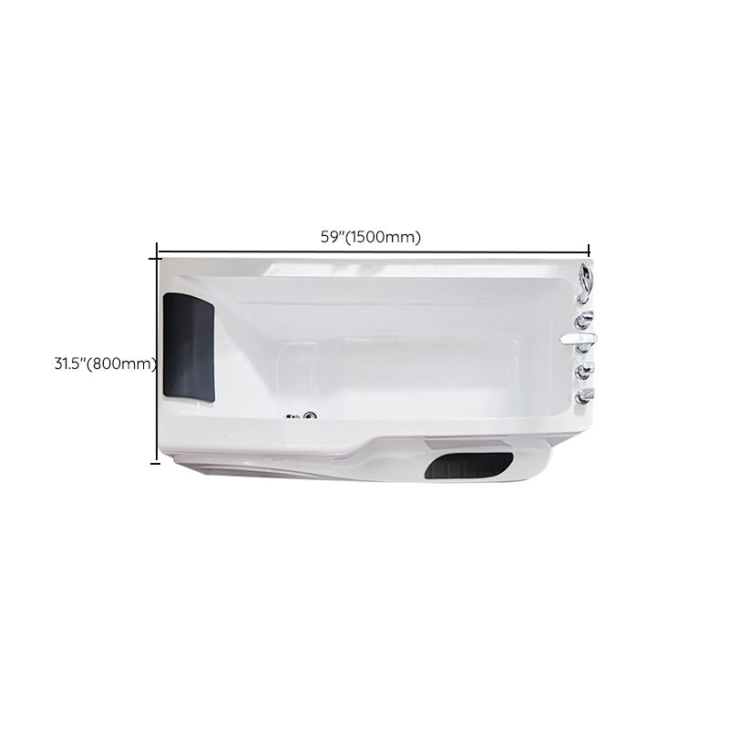 Contemporary Rectangle Bathtub Acrylic Air /Whirlpool/Soaking Bathtub