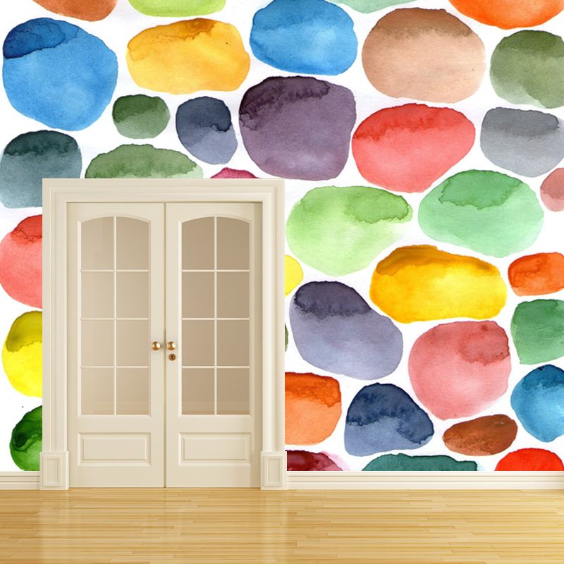 Tapetenwandbild in voller Größe, künstlerisches, hübsches Aquarell-Wanddekor in Grün