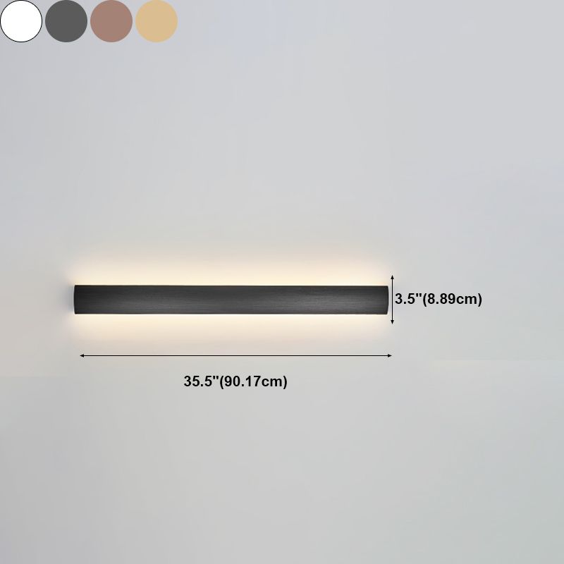Metal Linear Shade Wall Sconce Modern Style 1-Light Wall Mount Lighting