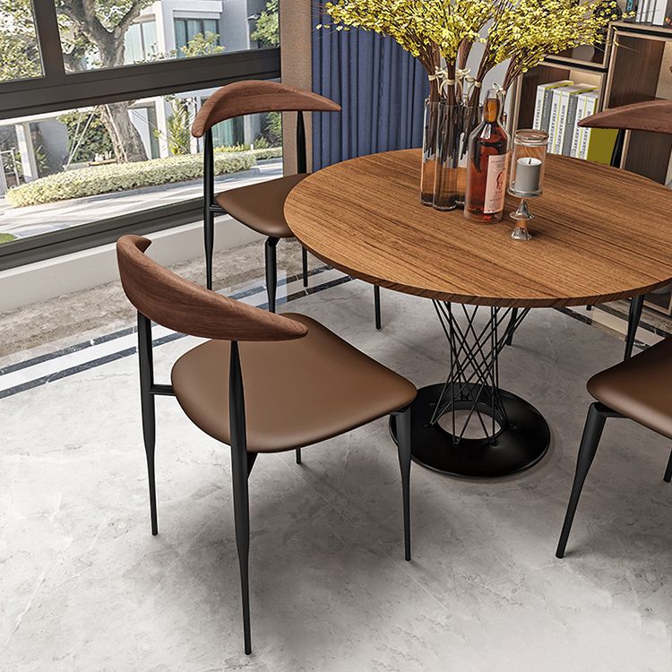 Industrial Armless Dining Chair Kitchen Open Back Side Chair