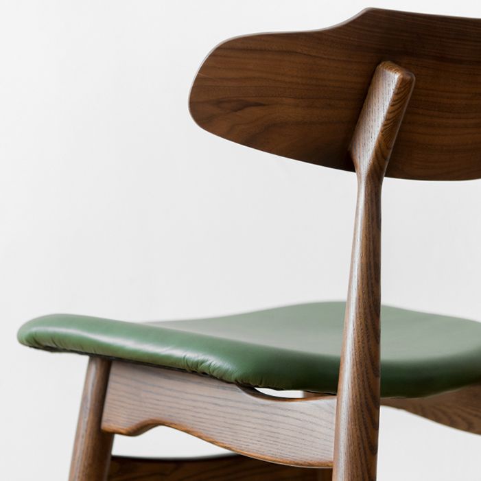 Contemporary Style Side Chair Wood Open Back Dining Room Chair for Home