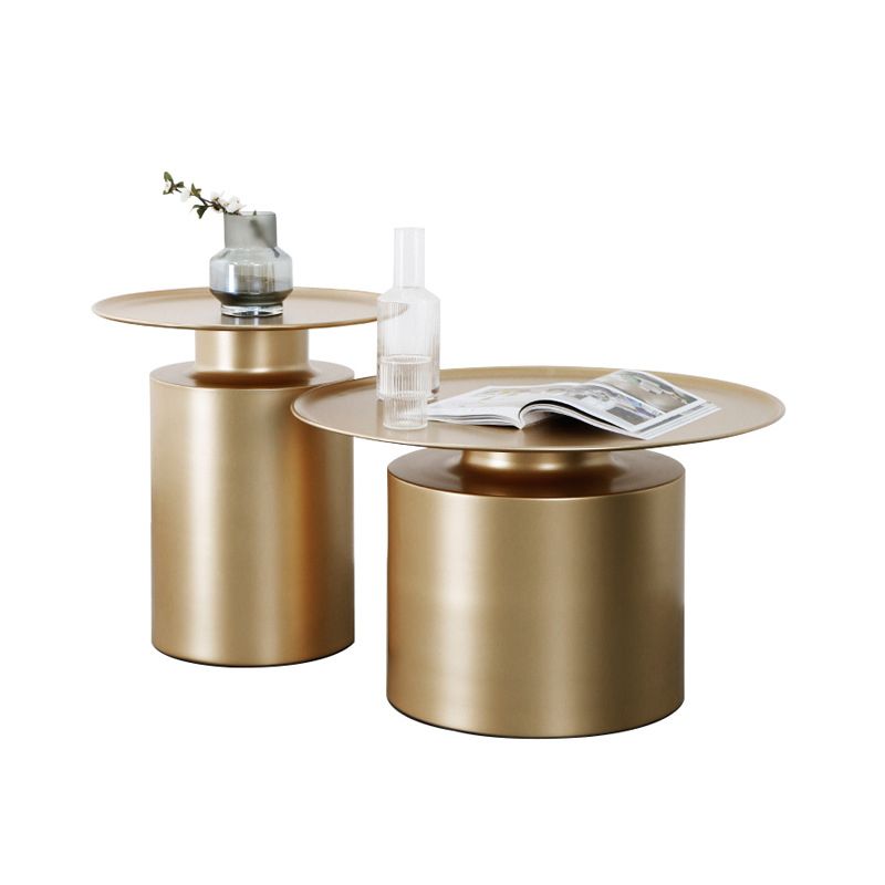 Tray Top Metal Coffee Table Mid-Century Modern Pedestal Cocktail Table