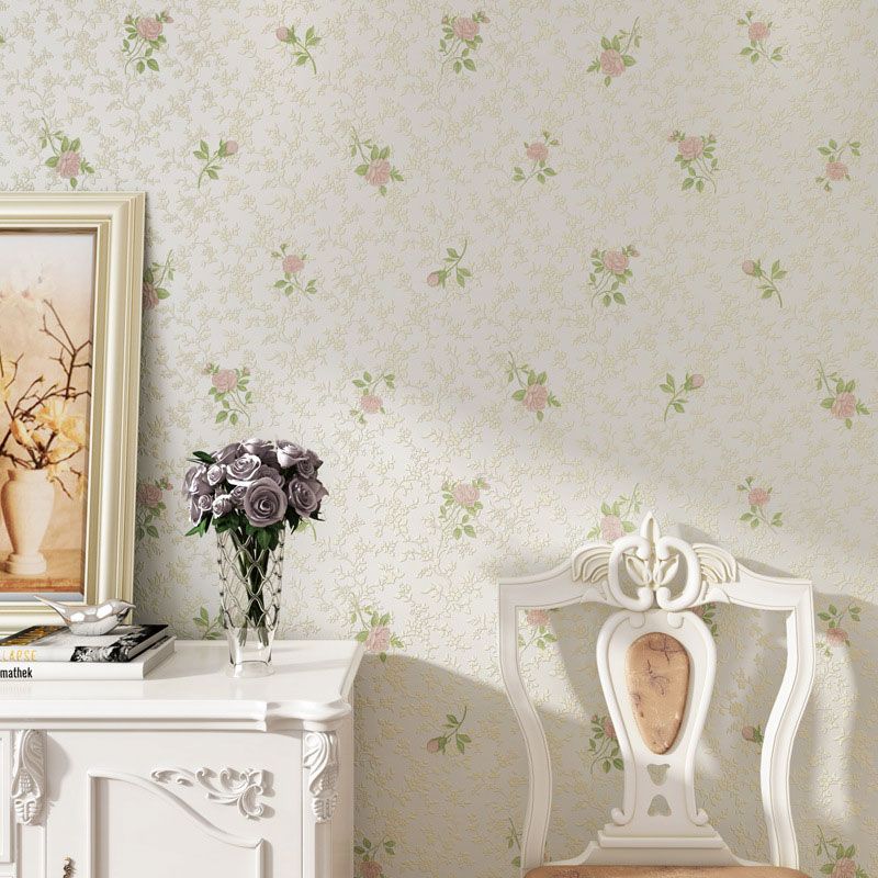 33' x 20.5" Wallpaper Fresh Minimalist Dense Flower Design Wall Decor, Non-Pasted