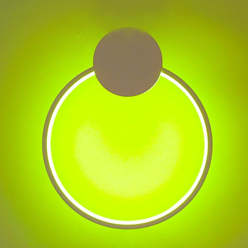 Metal Circular Wall Mounted Light Modern Style 1 Light Wall Light Sconces