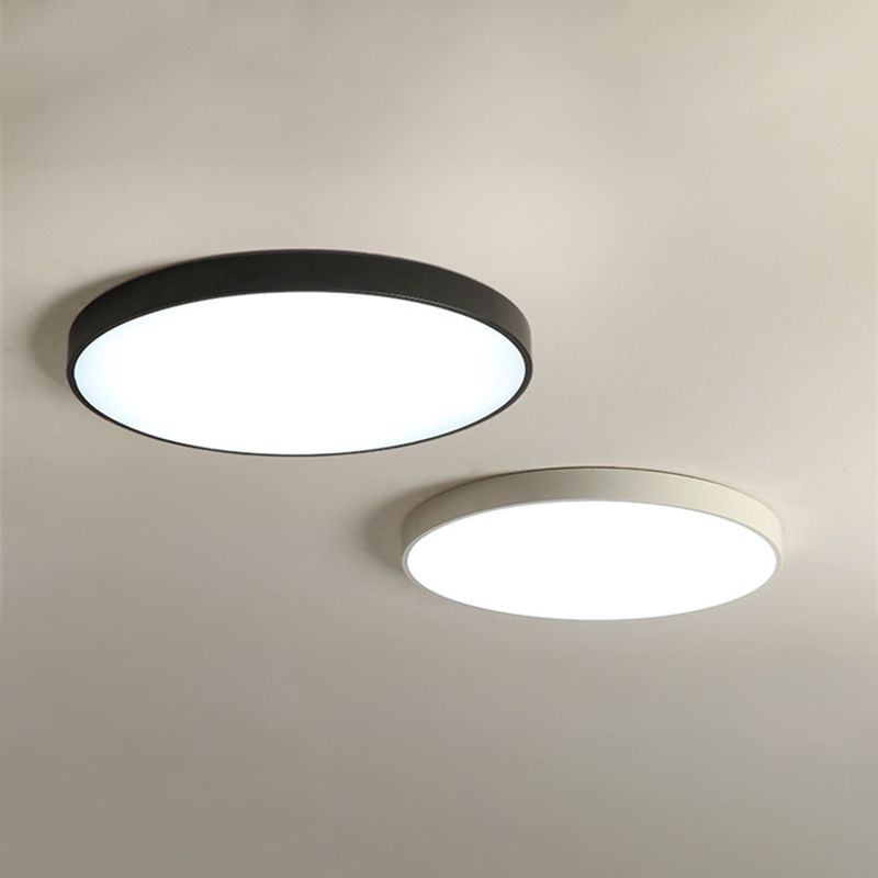 Lámpara de techo de forma redonda Macaroon, estilo moderno y sencillo, hierro, 1 luz, montaje empotrado para habitación de niños