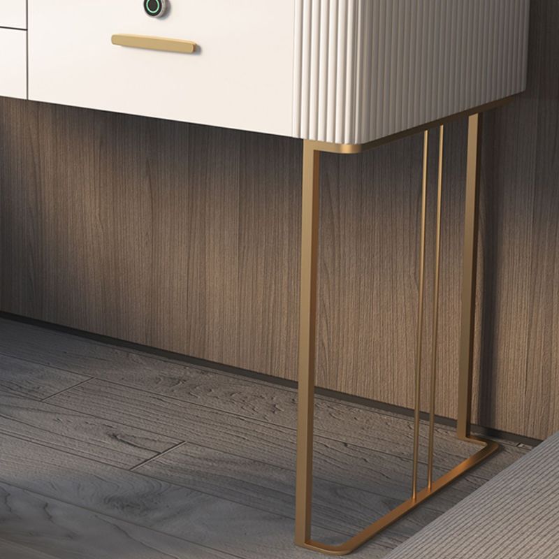 Glam Wood Make-up Vanity Slate Top Vanity Dressing Table with Drawer