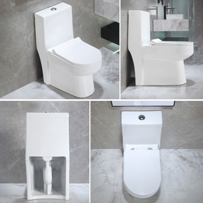 Modern Siphon Jet Toilet Floor Mount Urine Toilet with Toilet Seat