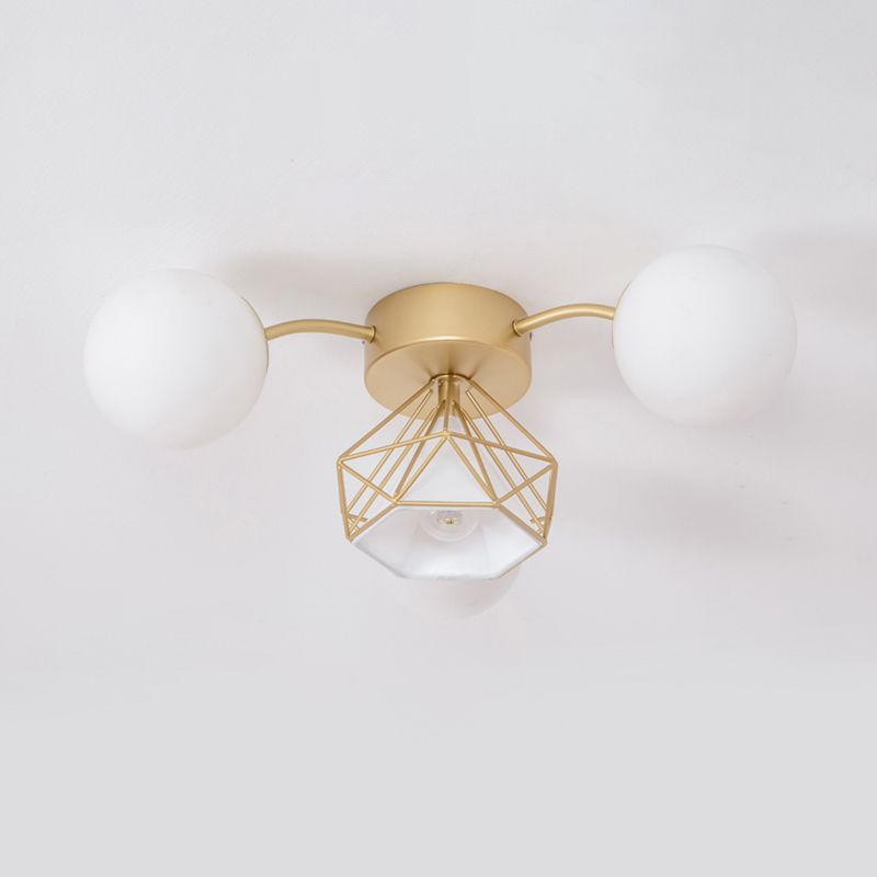 Lampada da soffitto moderna Sputnik con paralume in vetro, da incasso, per salotto, soggiorno