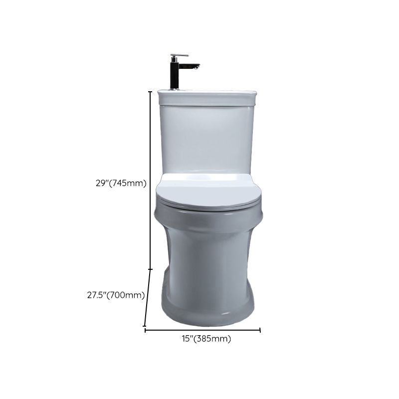 Floor Mounted Toilet One-Piece Toilet Modern Siphon Jet Flush Toilet