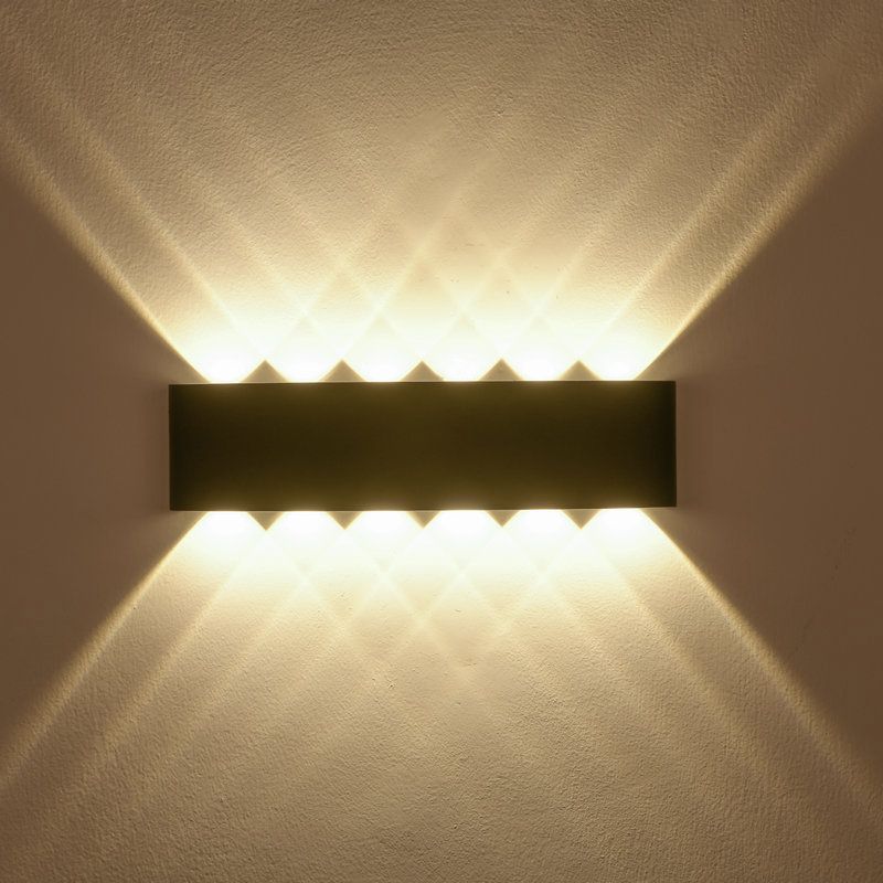 Contemporary Style Geometric Wall Mounted Light Metal 12 Lights Wall Washer Sconce