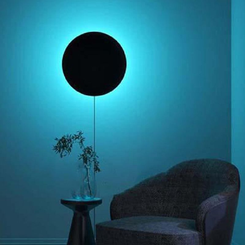 Modern Style Circle Wall Light Sconces Metal 1 Light Wall Mounted Light