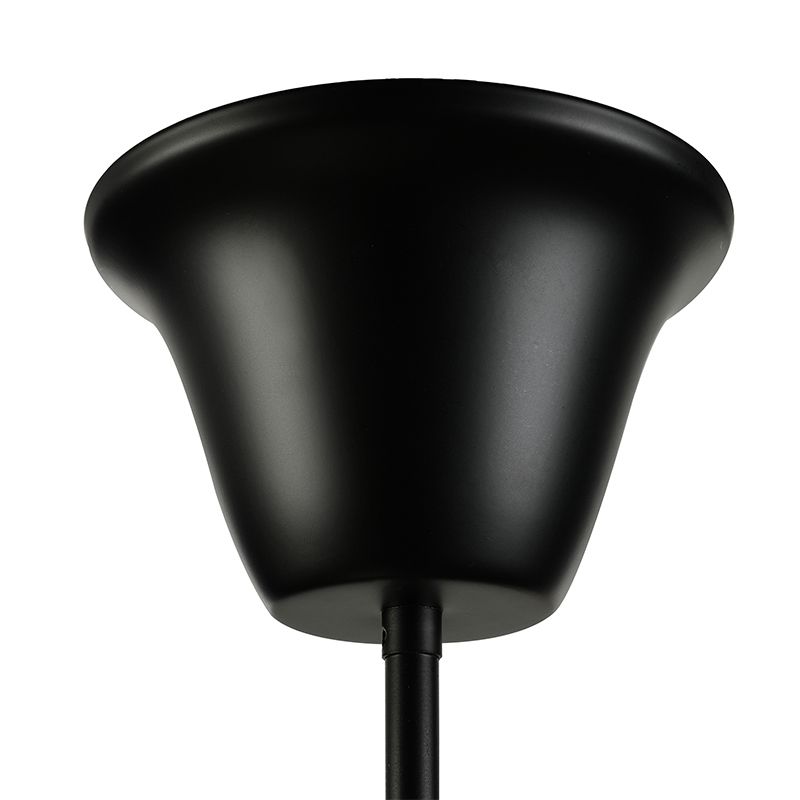 Sputnik Dining Room Chandelier Light Fixture Vintage Style Metal Multi Light Pendant Lamp in Black